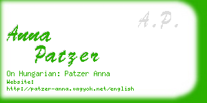 anna patzer business card